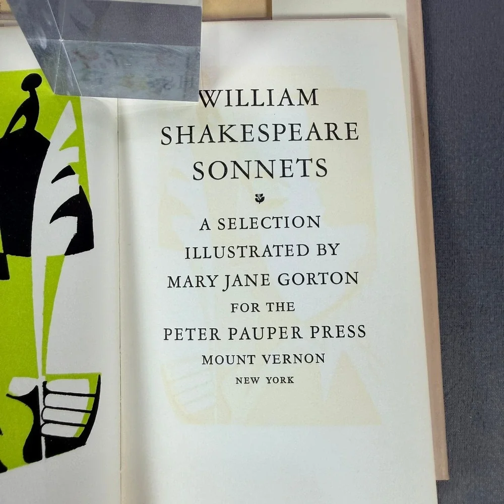 Shakespeare Sonnets William Shakespeare Mary Jane Gorton Illus Peter Pauper Pres